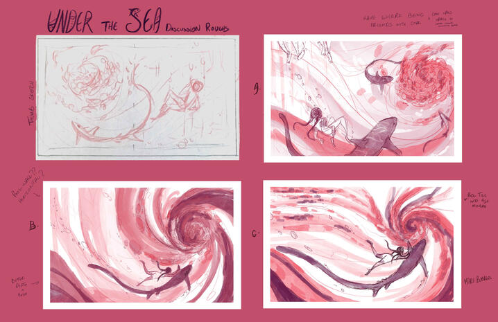 Color-in-page process