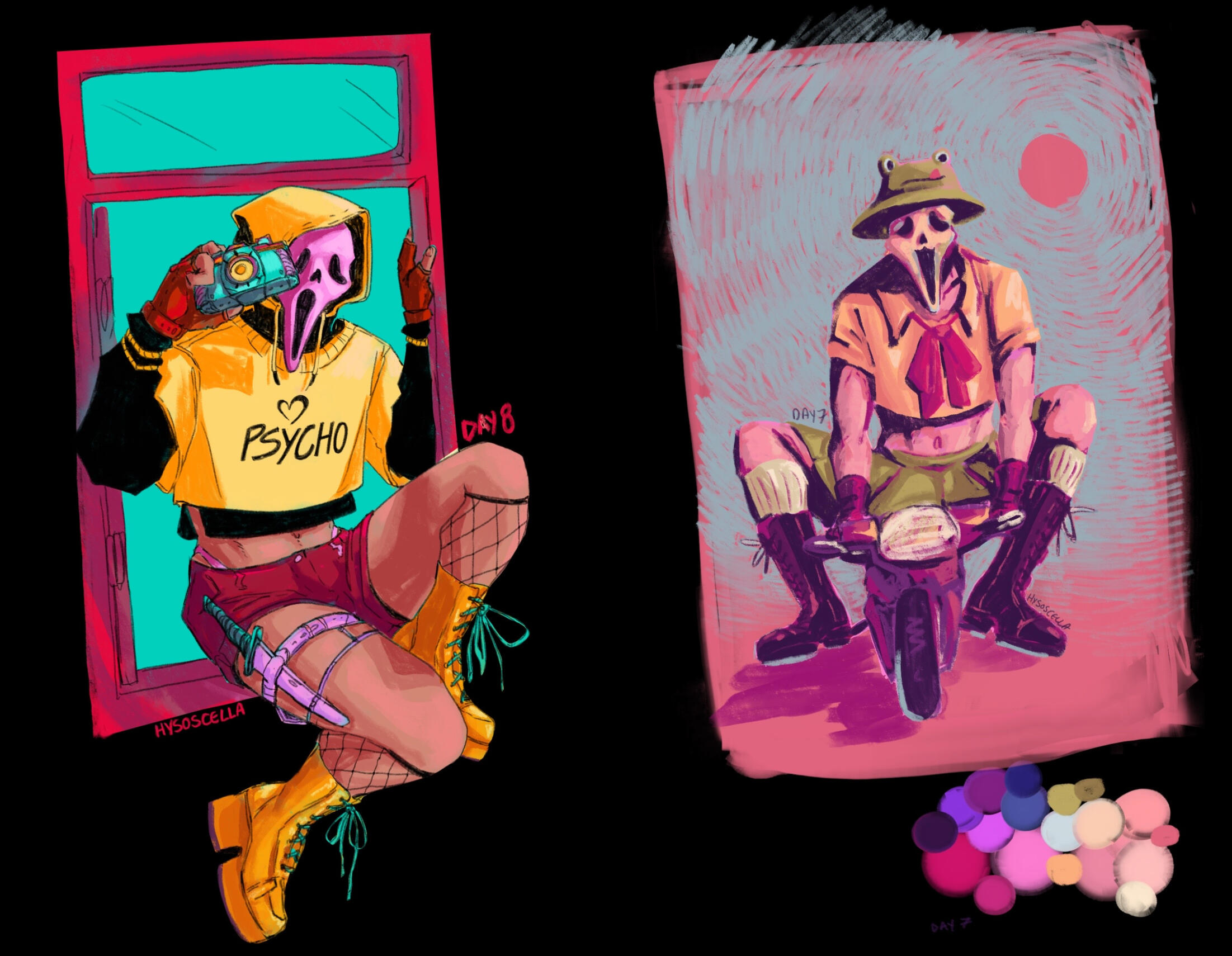 Ghostie Daily Sketch 7+8